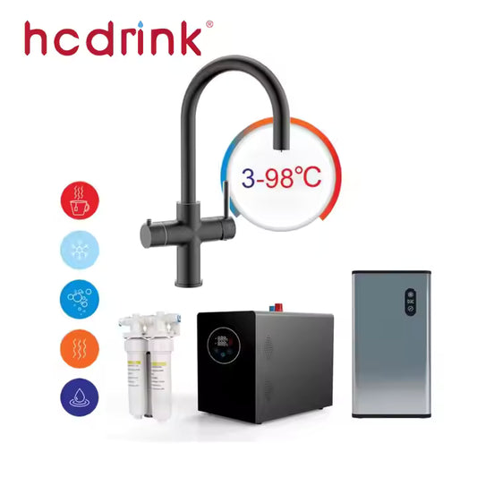 Iwater 5 in 1 5In1 Under Counter Sink Chiller Sparkling Boiling Filter Purifier Cold Hot Water Tap Taps Kitchen Faucet Faucets